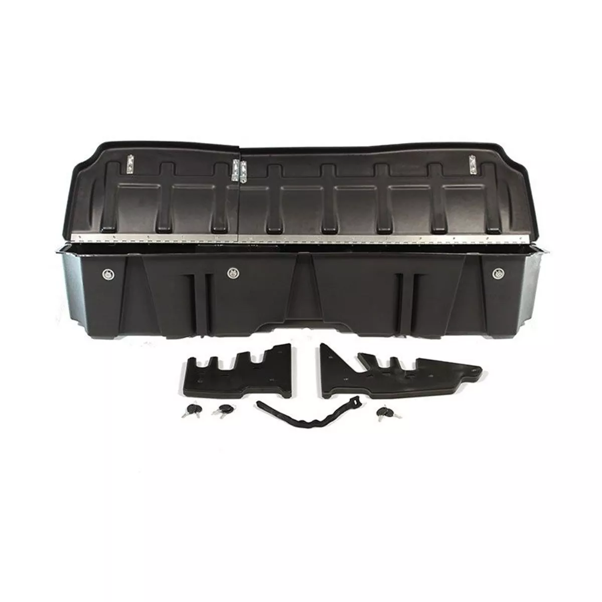 DU-HA 10410 Secure Under Seat Interior Heavy Duty Polyethylene Storage Organizer Compartment for Guns, Tools, and Valuables with Lockable Lid, Black