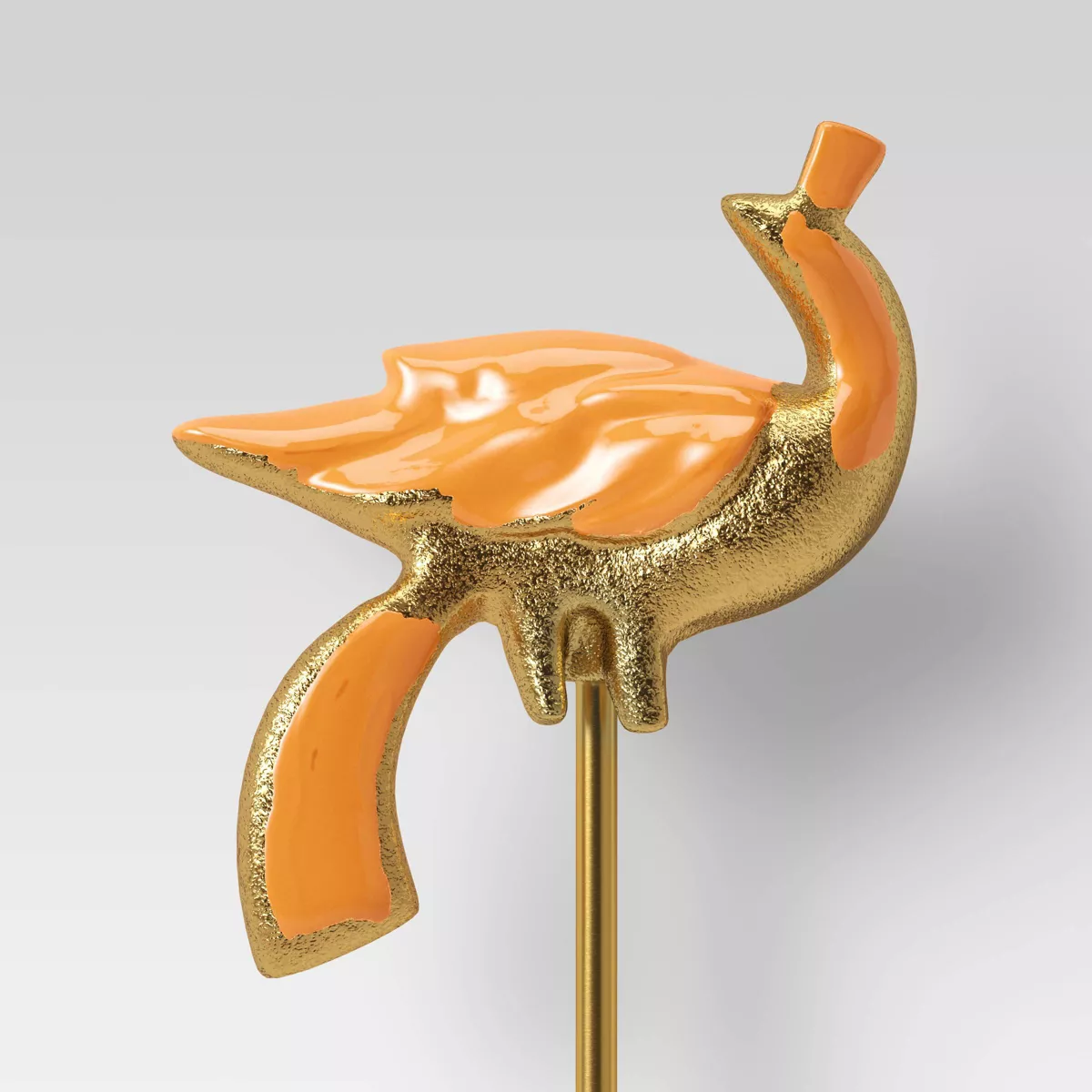 Iron and Aluminum Bird Pot Stake Orange - Opalhouse™