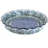 Blue Rose Polish Pottery Tulip Bouquet Pie Plate