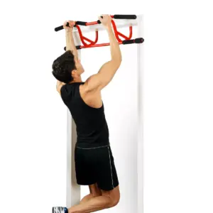 GoFit Elevated Chin Up Station - Red/Black