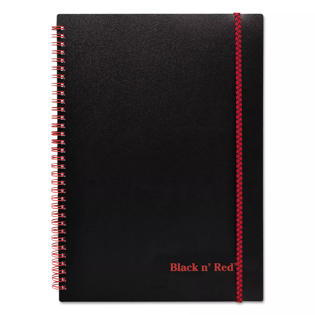 Black n' Red Twin Wire Poly Cover Notebook Legal Rule 11 3/4 x 8 1/4 70 Sheets E67008