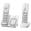 Panasonic Comfort Cordless Telephone with Digital Answering Machine 2 Handsets - White (KX-TGD532W)