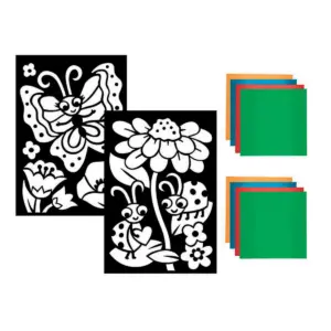 MindWare Butterfly & Ladybug Foil Art Sticker Pack - Stickers -8 Pieces