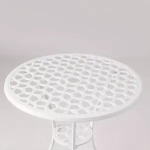 Vashon 3pc Aluminum Bistro Set - White - Balkene Home