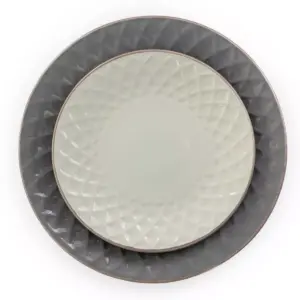 16pc Stoneware Tahitian Diamond Dinnerware Set - Elama
