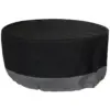 Sunnydaze Outdoor Heavy-Duty Weather-Resistant 300D Polyester Round 2-Tone Fire Pit Cover - 40" x 18" - Gray and Black