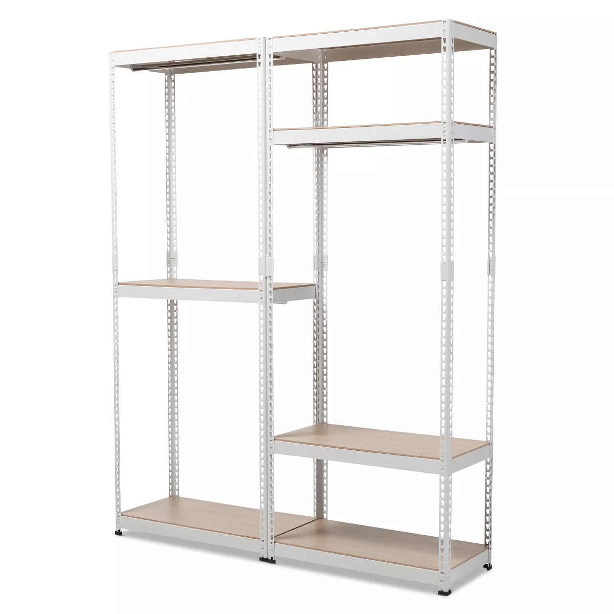 Gavin Metal 7 - Shelf Closet Storage Racking Organizer - White - Baxton Studio