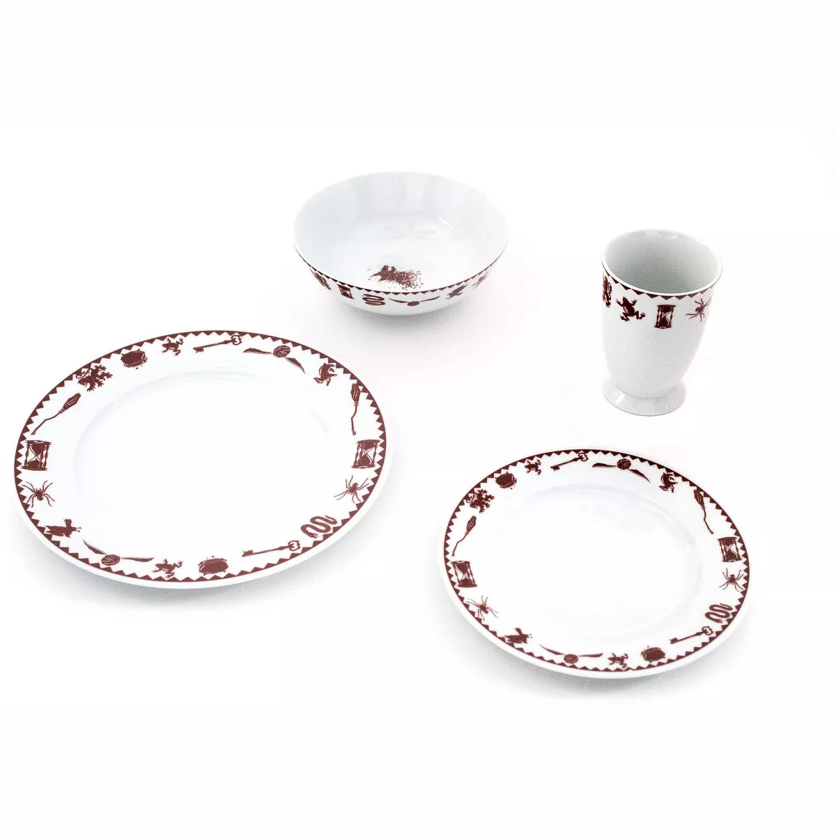 Robe Factory LLC Harry Potter Creatures & Icons Dinnerware Sets | 4-Piece Ceramic Dinner Set