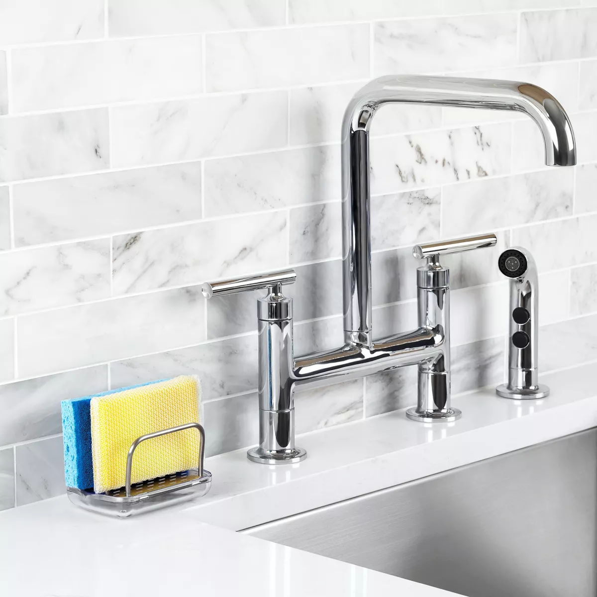 OXO Stainless Steel Sink Sponge Holder