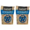 Western Premium BBQ 180 Cubic Inch Hickory Barbecue Flavorful Heat Treated Grilling Smoking Wood Chips for Charcoal Gas and Electric Grills (2 Pack)