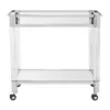 Lago Mirror Bar Trolley Clear - Safavieh