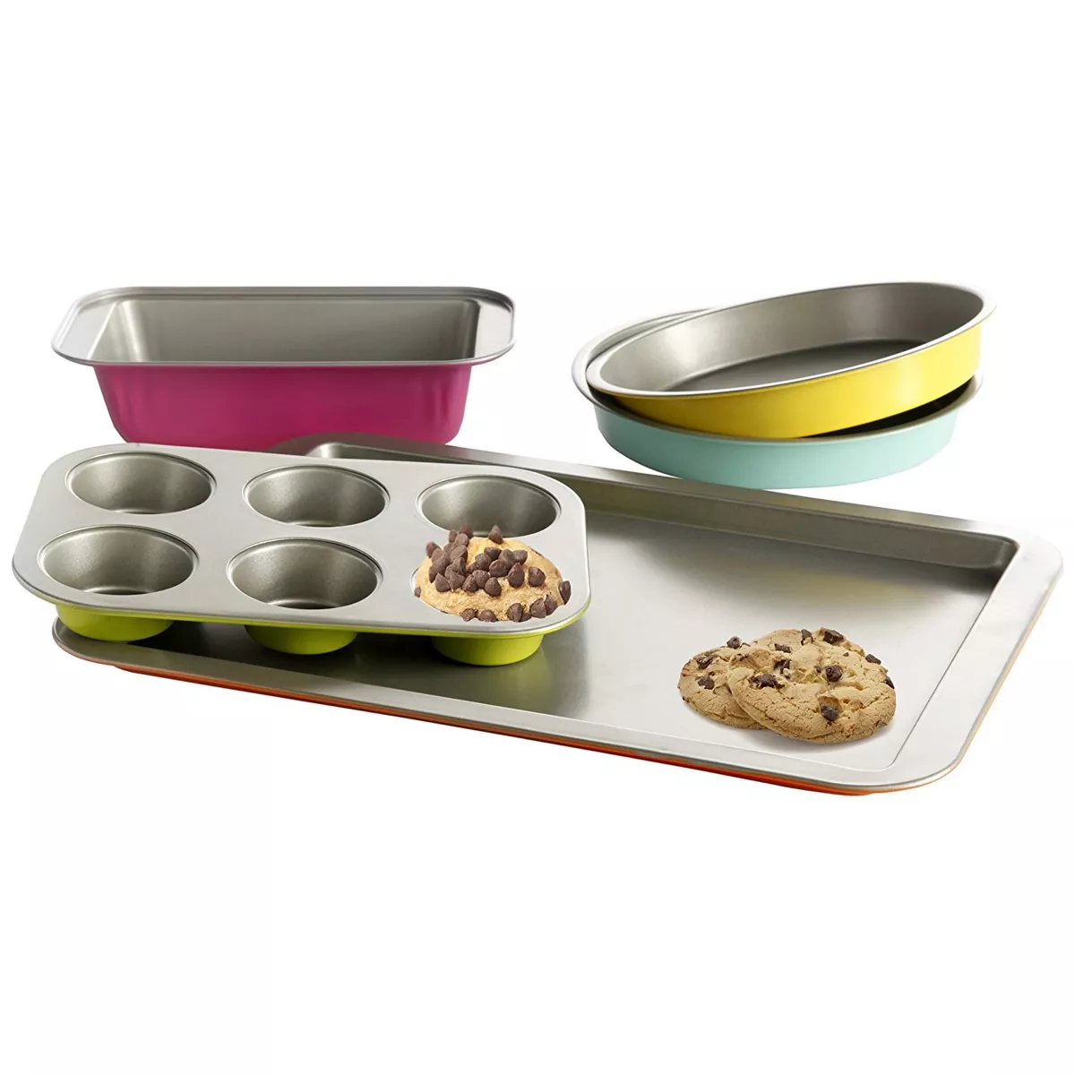 Gibsone Home Color Splash Lyneham 5 pc Carbon Steel Bakeware Set