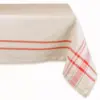Design Imports 104"X60" Stripe Tablecloth Red