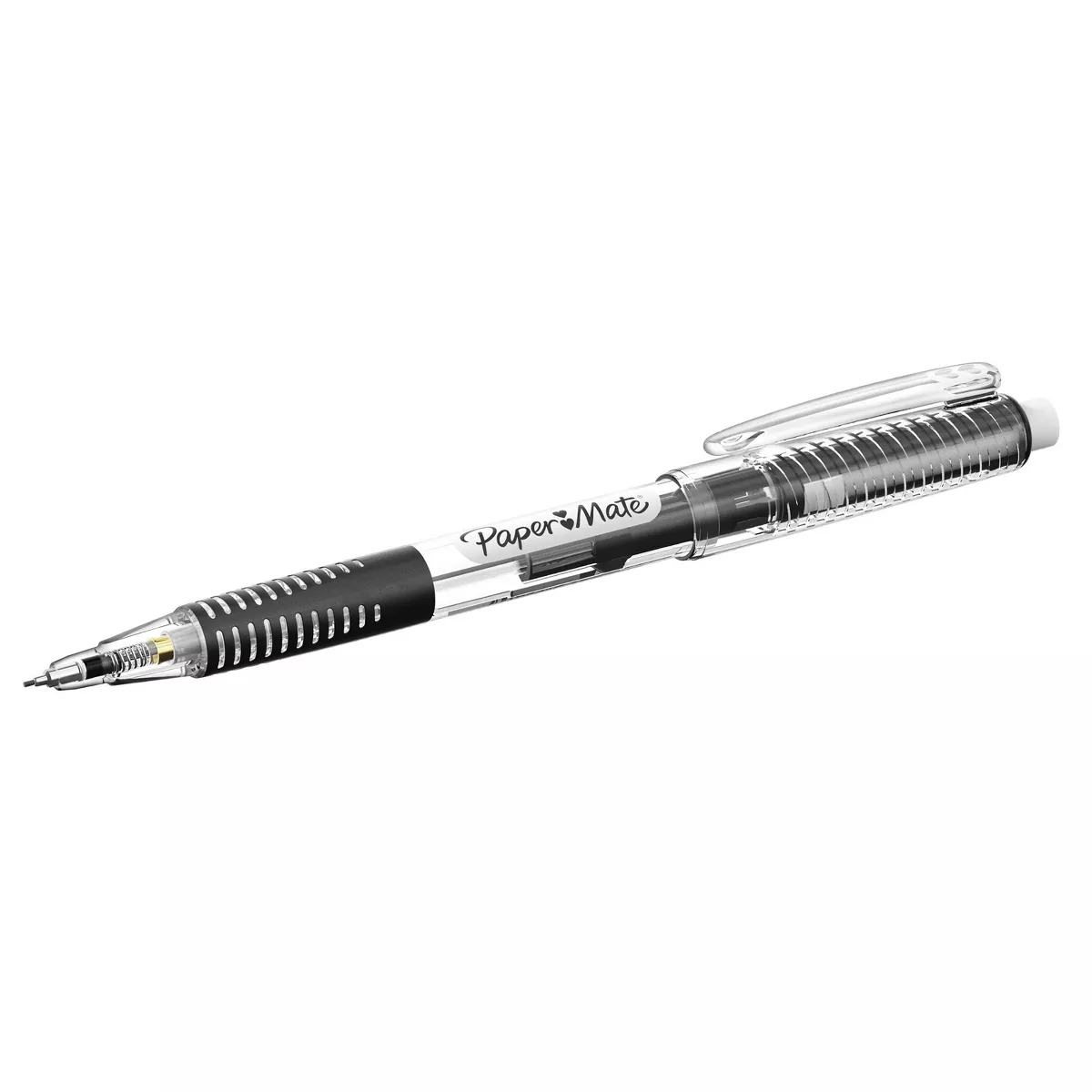 2pk #2 Mechanical Pencils with Lead/Eraser Refill ClearPoint Break Resistant .5mm Black - PaperMate