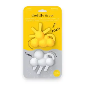 Doddle & Co. The Chew Teether Poppable Bubbles Teether - Sun & Rain - 2pk