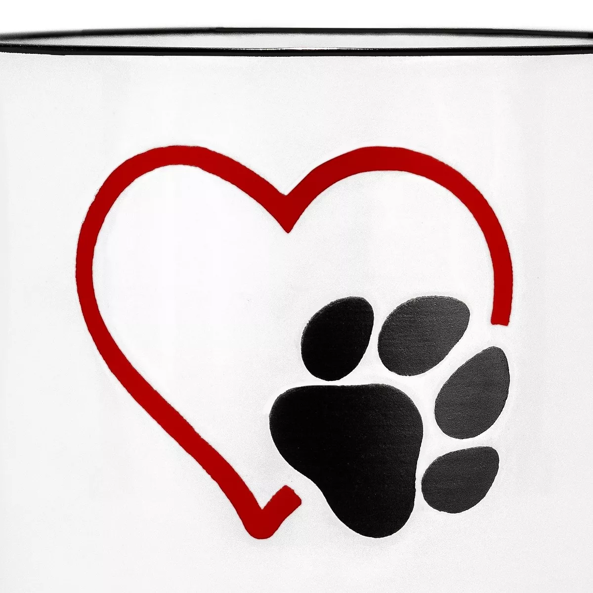 Amici Home Paw Heart Coffee Mug, 20oz, Set of 2