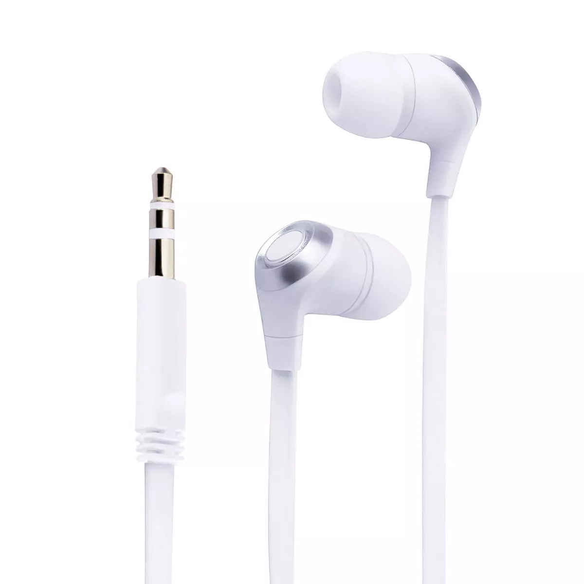 INSTEN 3.5mm In-Ear Stereo Headset, White / Silver