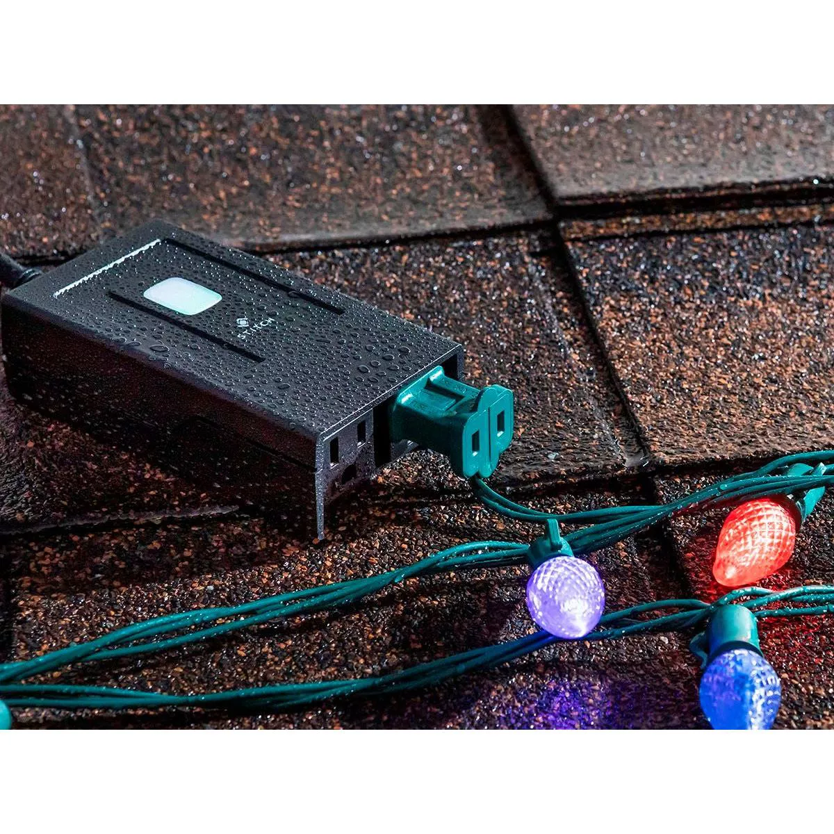 Monoprice Wireless Smart Outdoor Dual Socket - Black, Waterproof, Remote App control, Works With Amazon Alexa And Google Home, No Hub Required