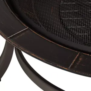 John Timberland Iron Outdoor Fire Pit Round 30