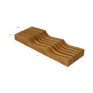 Oceanstar In-Drawer Bamboo Knife Organizer