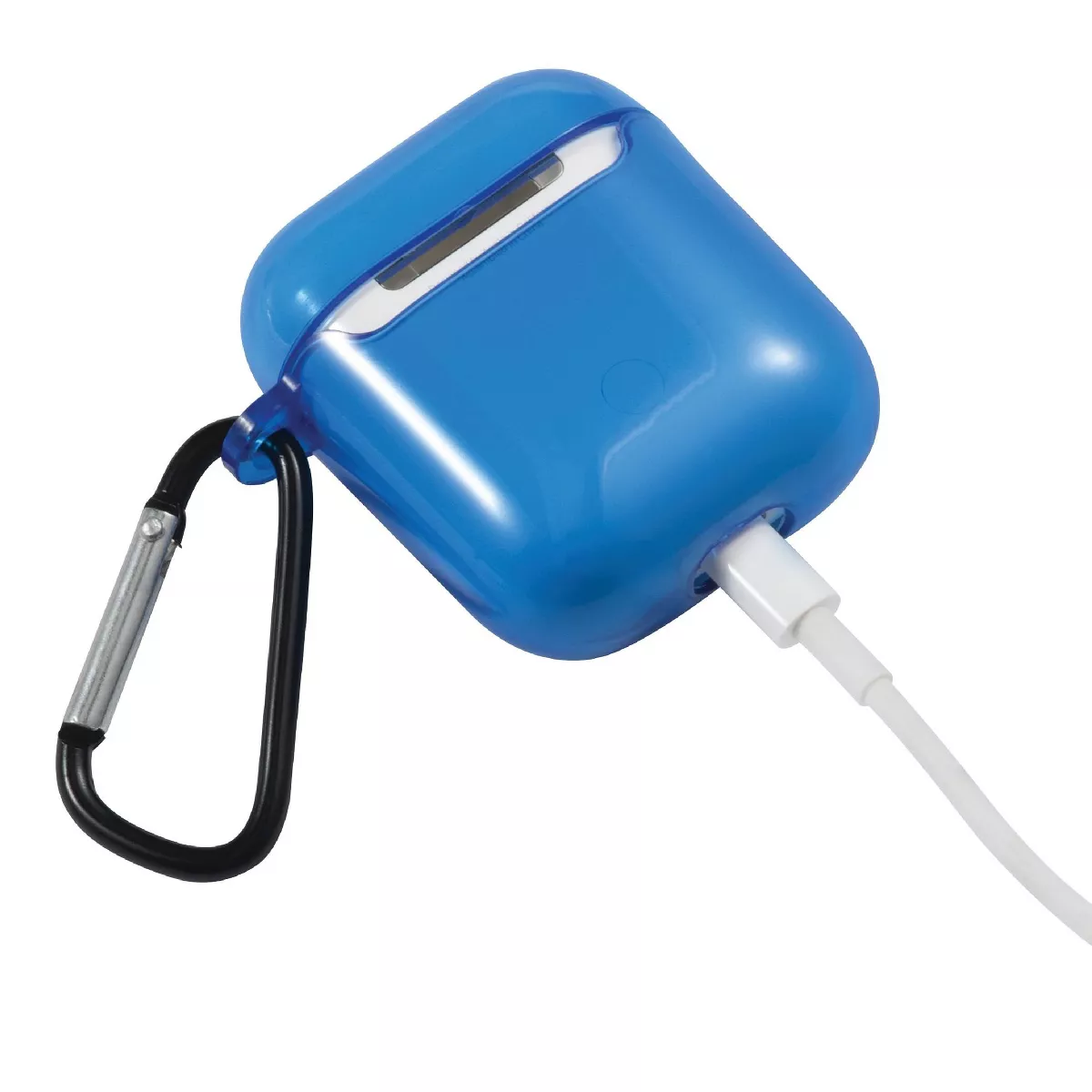 Insten Bright Color Case For AirPods 1 & 2, Soft TPU Skin Protective Cover, Clear Blue
