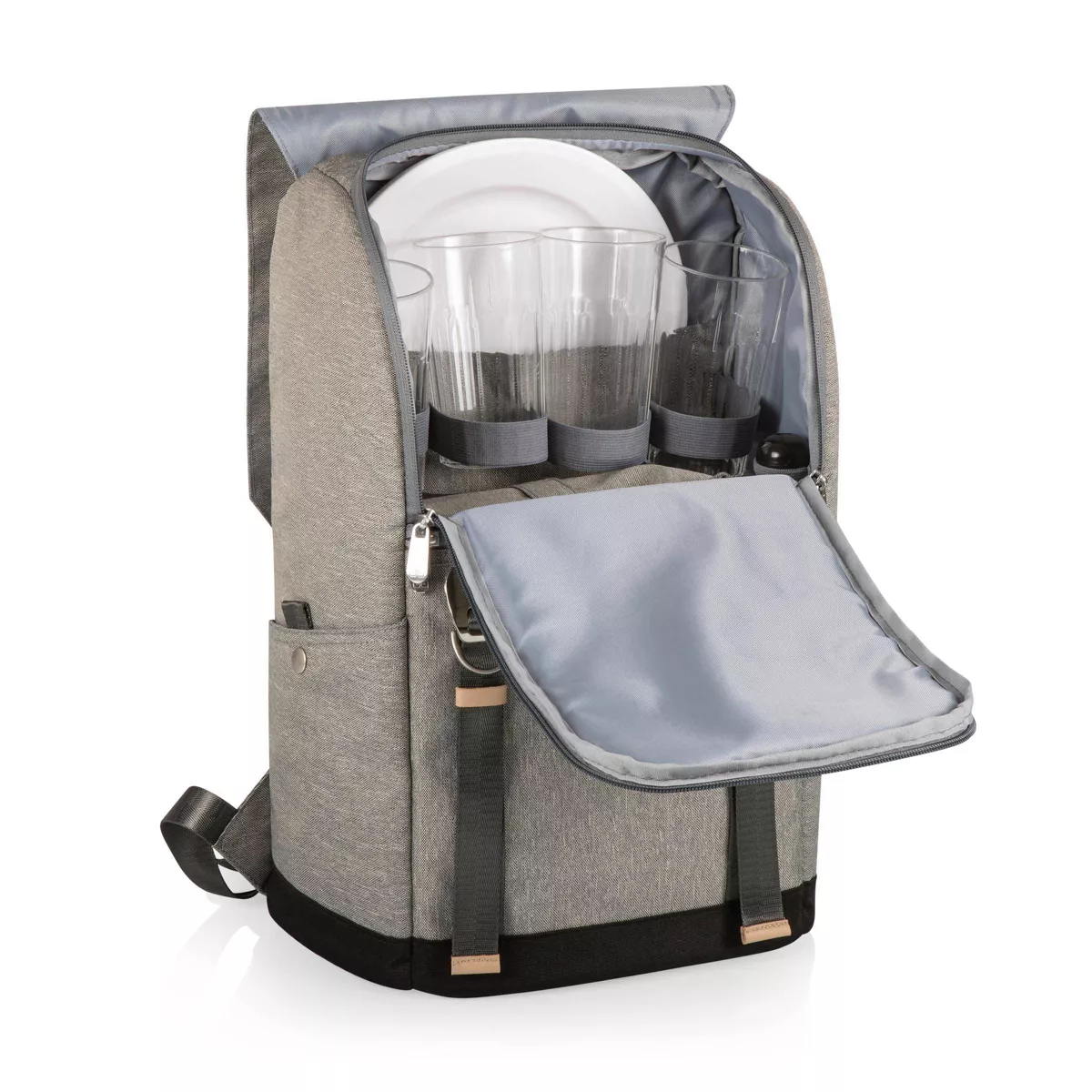 Picnic Time PT-Frontier Picnic Backpack - Heathered Gray