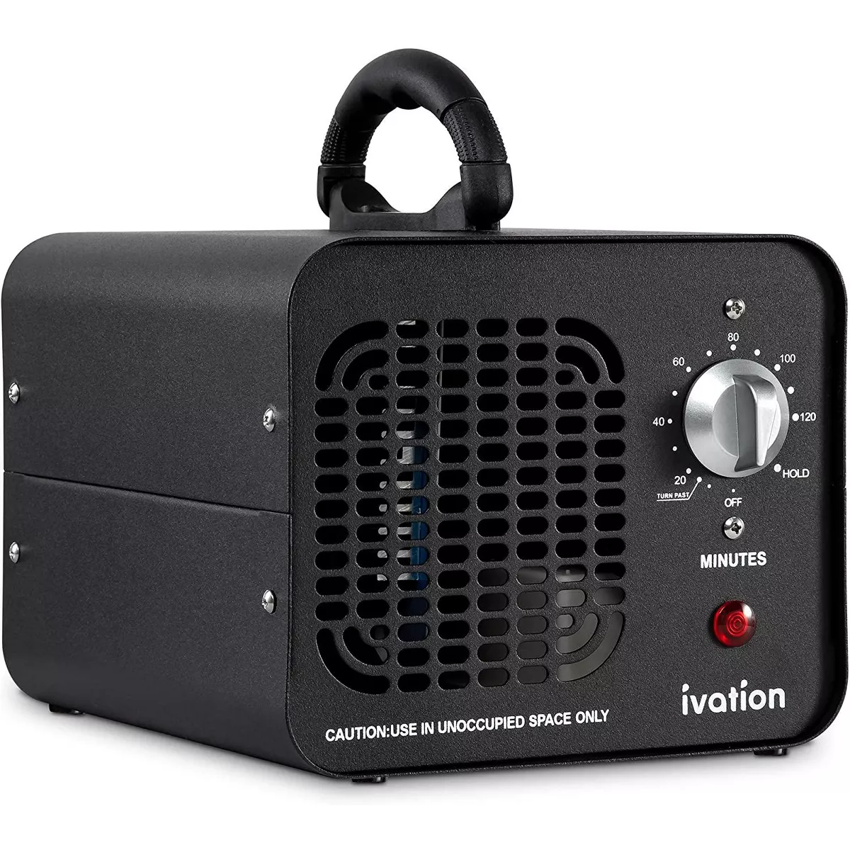 Ivation 10,000 MG/Hour Portable Compact Ozone Generator for Large Rooms Up to 5,000 Sq./Ft. with Long-Lasting Ceramic Plates, Washable Pre-Fitler, Timer & Carry Handle