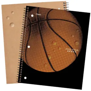 Spiral Notebook 1 Subject Wide Ruled Sports Basketball - Five Star