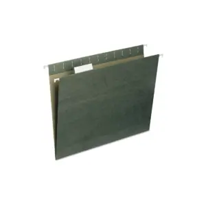Smead Recycled Hanging File Folders 1/5 Tab 11 Point Stock Letter Green 25/Box 65001