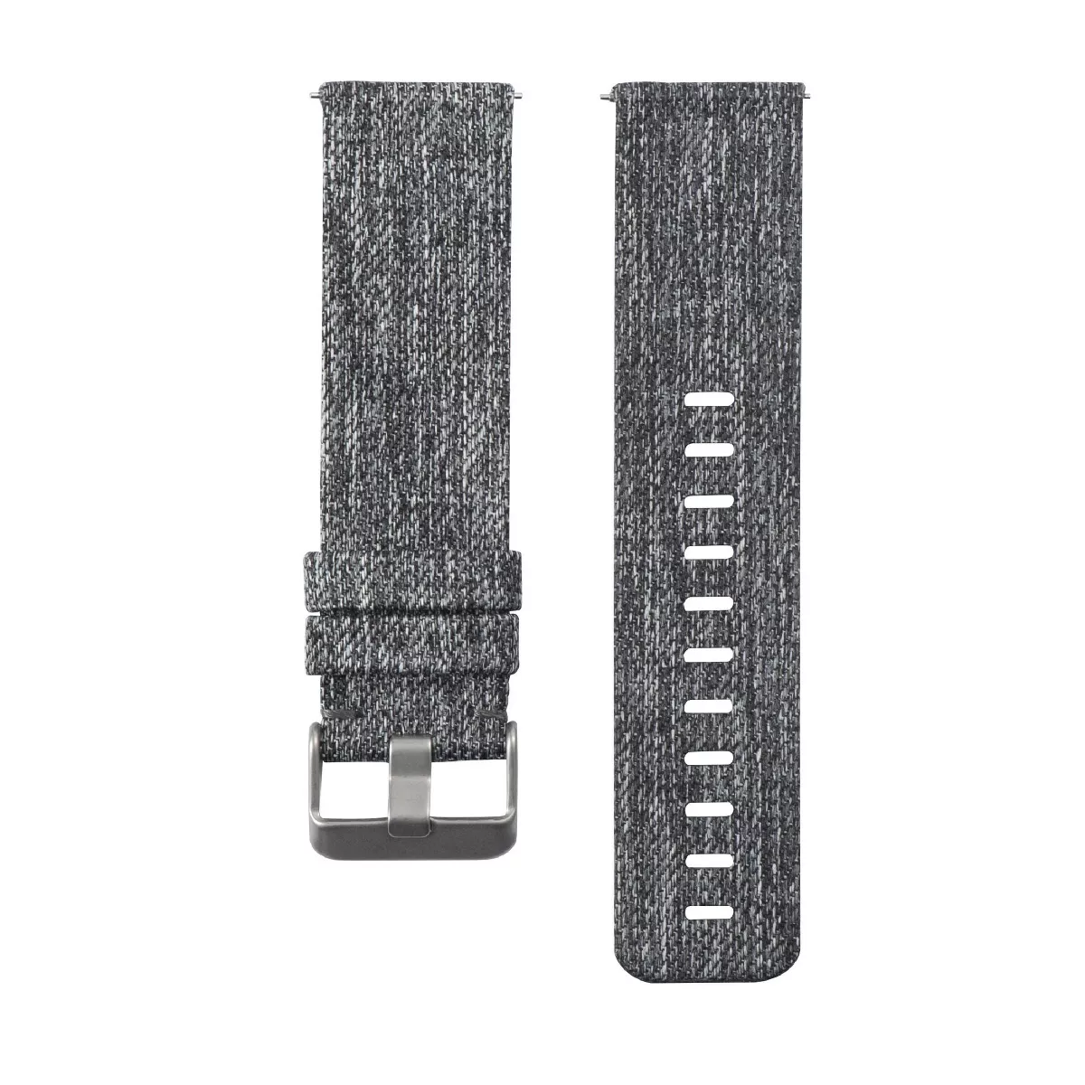 Insten Canvas Woven Fabric Band for Fitbit Versa 2 / 1 / Lite / SE, Replacement Strap, Gray Black