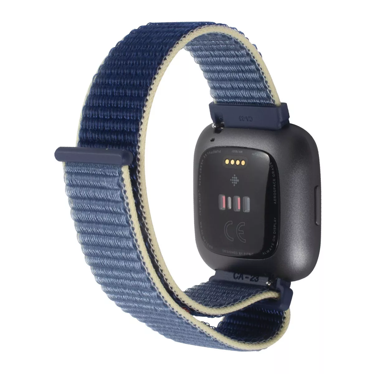 Insten Soft Woven Nylon Band for Fitbit Versa 2 / 1 / Lite / SE, Replacement Strap, Blue