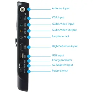 Trexonic Ultra Lightweight Rechargeable Widescreen 12in LED Portable TV