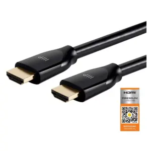 Monoprice Certified Premium High Speed HDMI Cable, 4K @ 60Hz, HDR, 18Gbps, 28AWG, YUV 4:4:4, 10ft, Black