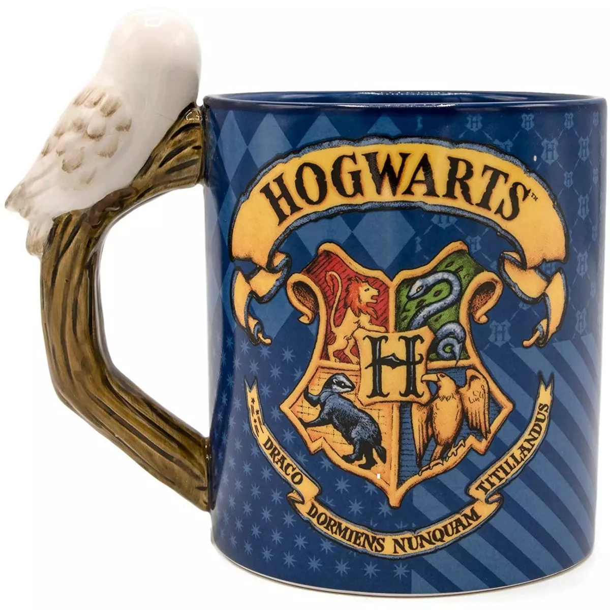 Silver Buffalo Harry Potter Hogwarts Crest 20oz Ceramic Mug with Sculpted Handle