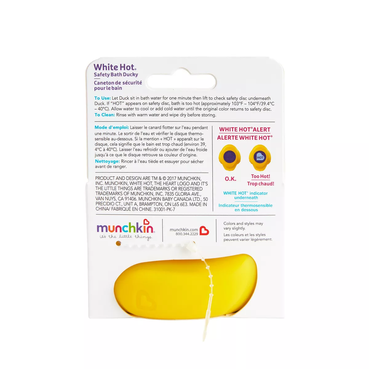 Munchkin White Hot Safety Bath Ducky