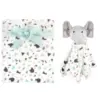Luvable Friends Baby Plush Blanket and Security Blanket, Terrazzo Elephant, One Size