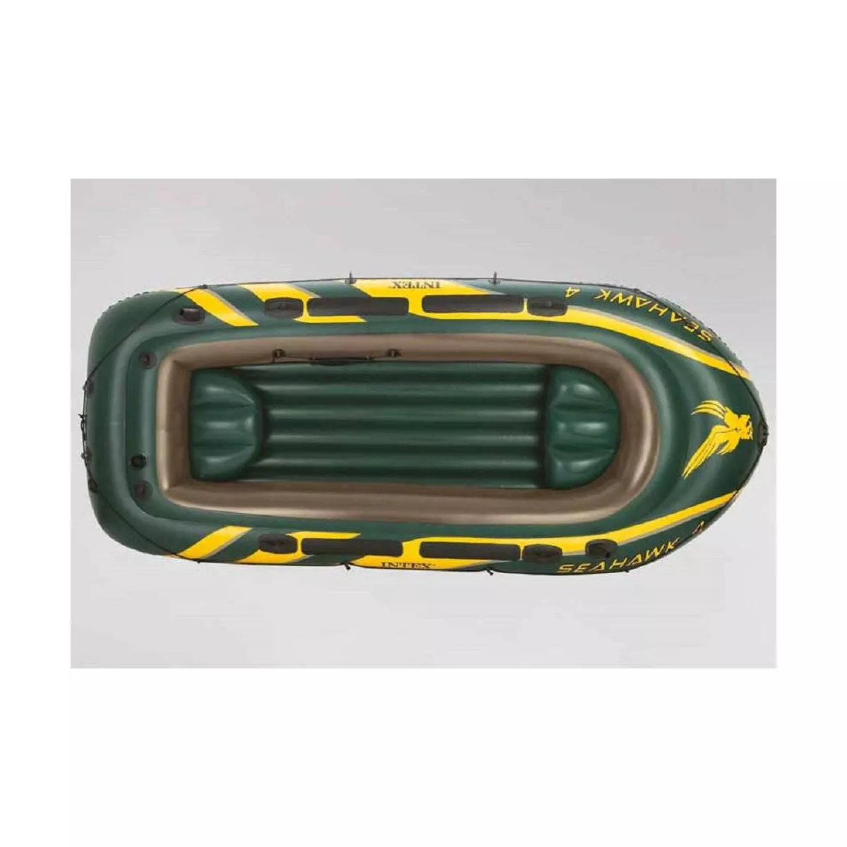 Intex Seahawk 4 Inflatable 4 Person Floating Boat Raft Set with Oars & Air Pump