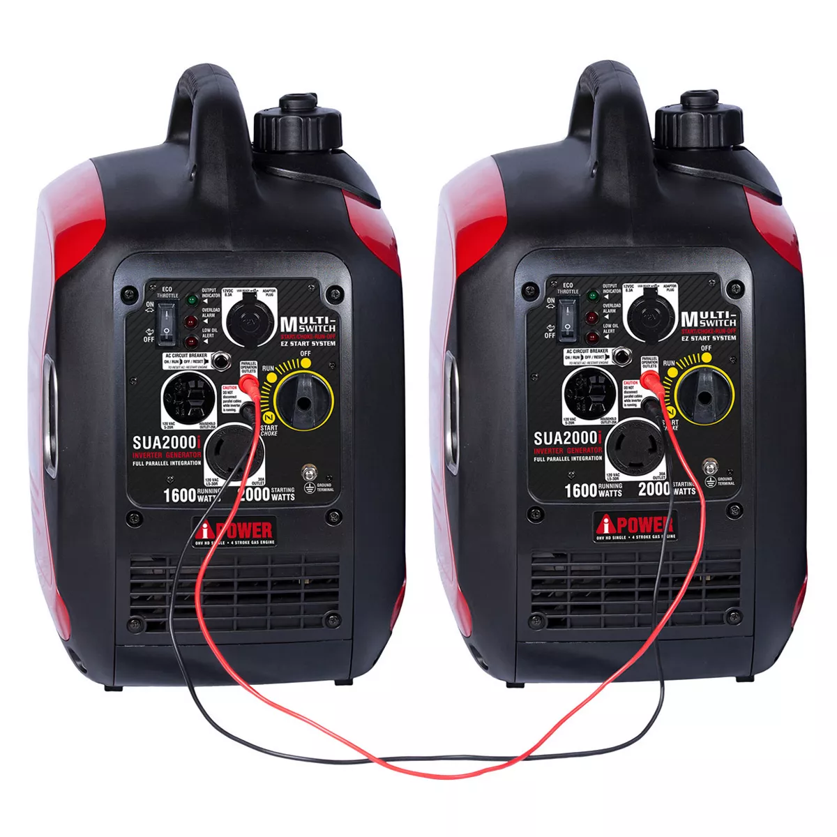 2000 Watt Ultra-Quiet Gasoline Powered Inverter Portable Generator With Parallel Capability - A-iPower