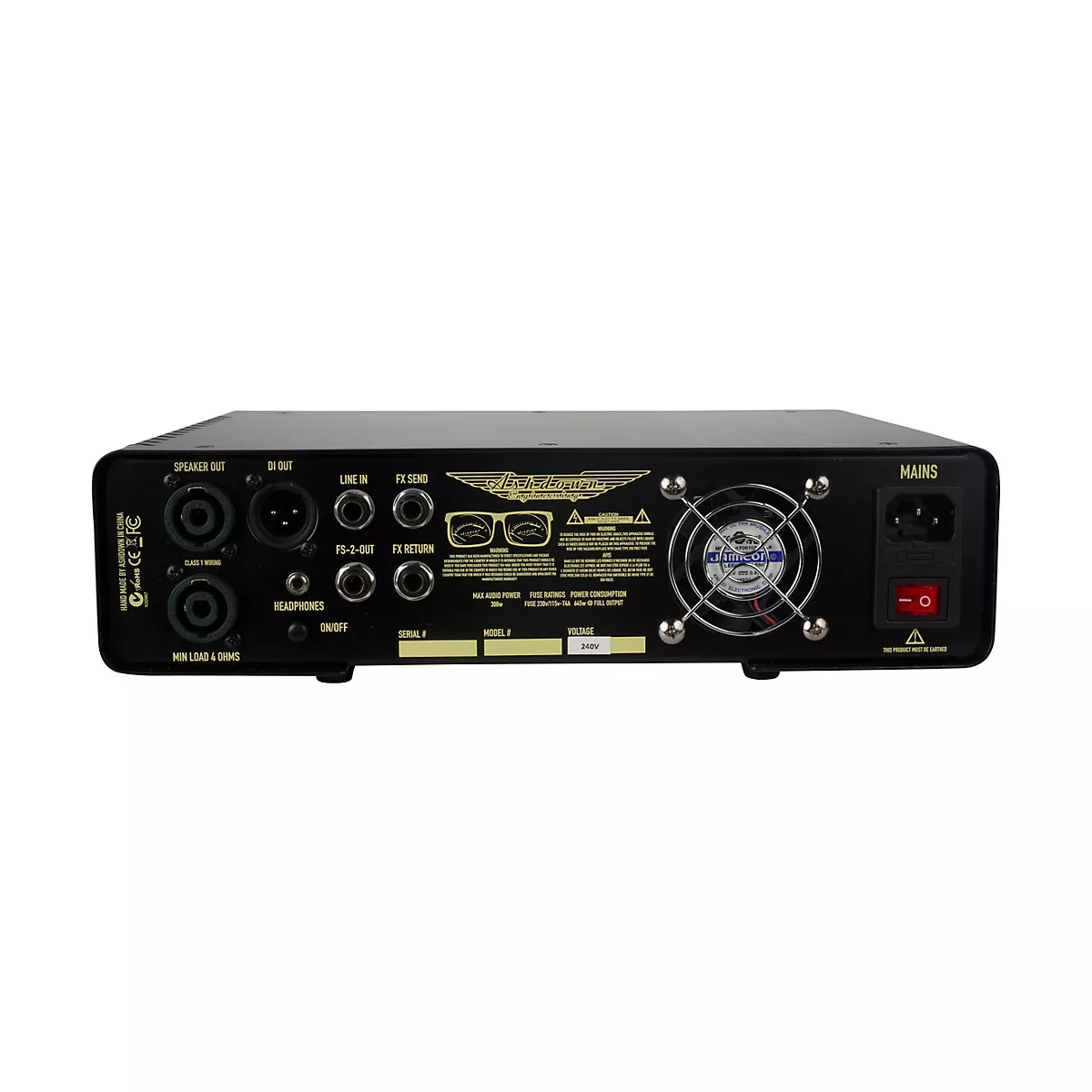 Ashdown Rootmaster RM-300 EVO II 300W Bass Amp Head Black and Red