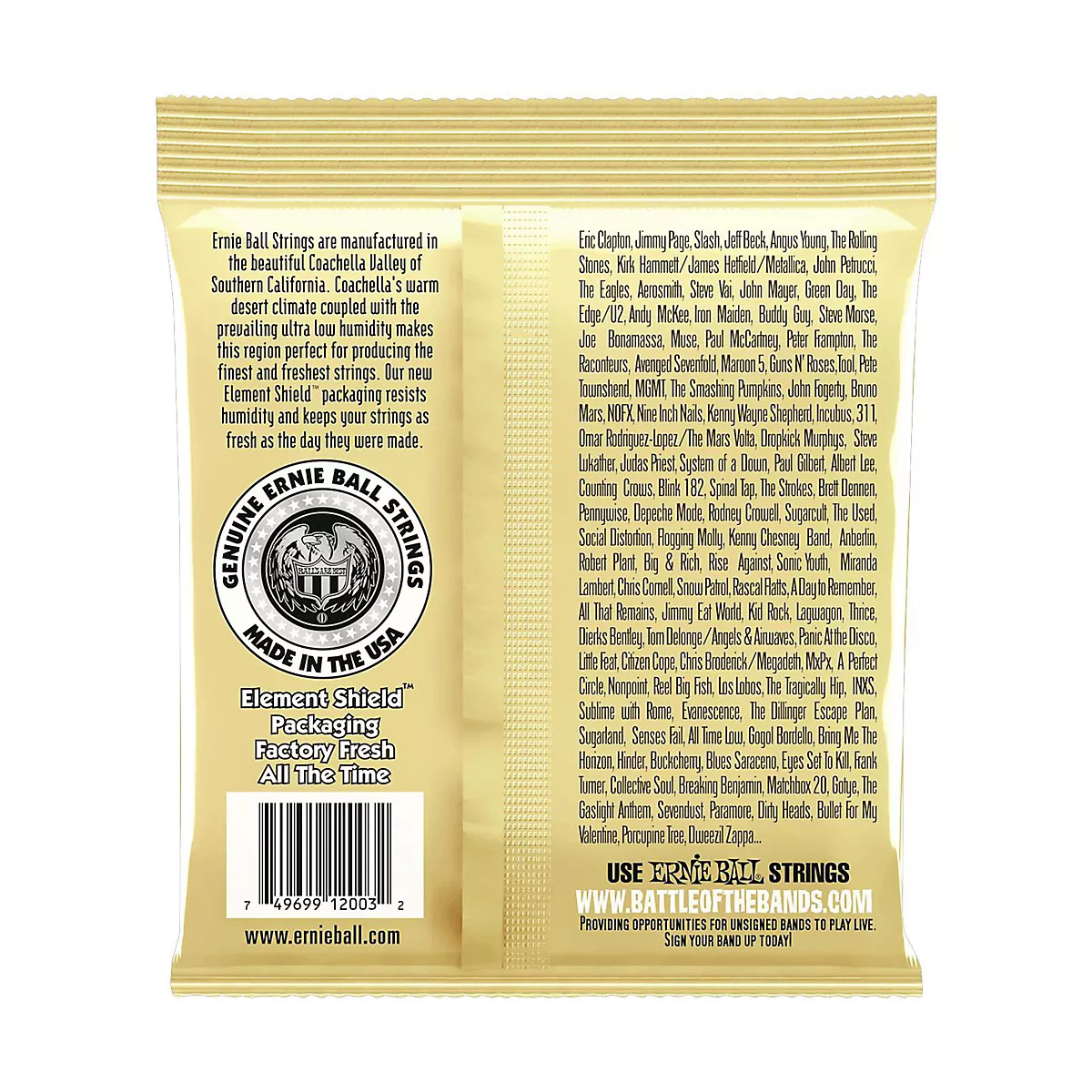 Ernie Ball 2003 Earthwood 80/20 Bronze Medium Light Acoustic Strings