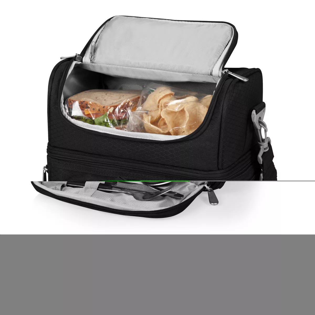 NCAA Colorado State Rams Pranzo Dual Compartment Lunch Bag - Black