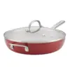 Ayesha Curry 12" Home Collection Porcelain Enamel Nonstick Covered Deep Skillet With Helper Handle