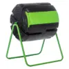 FCMP Outdoor HF-RM4000 HOTFROG Roto 37 Gallon BPA Free Plastic Rotating Tumbling Spinning Composter Compost Bin