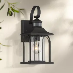 John Timberland Mission Outdoor Wall Light Fixture Textured Black 14 1/4