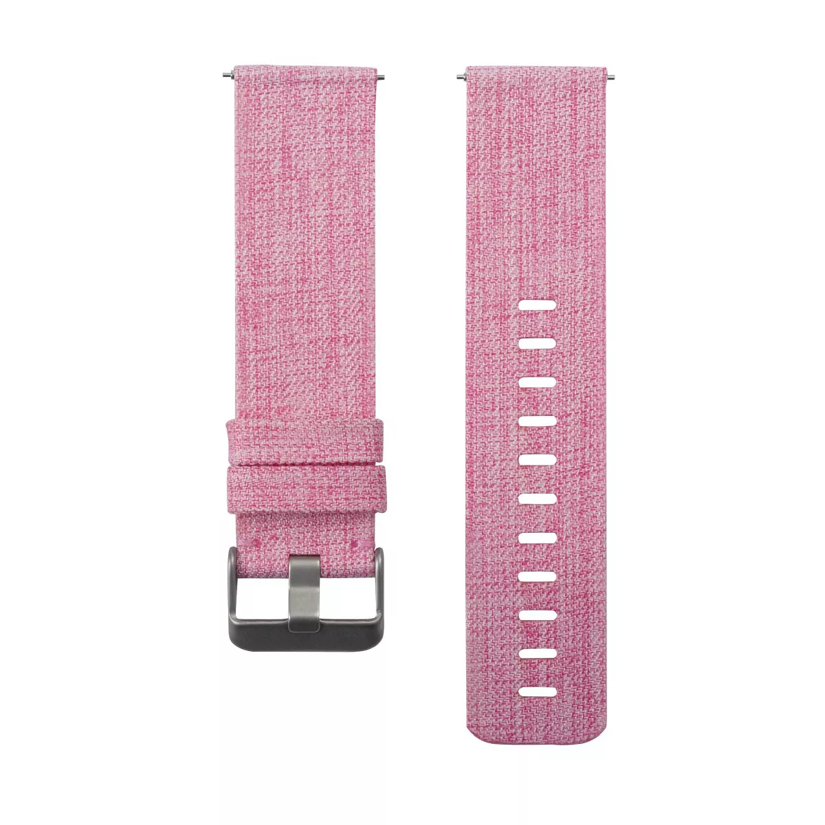 Insten Canvas Woven Fabric Band for Fitbit Versa 2 / 1 / Lite / SE, Replacement Strap, Rose Red