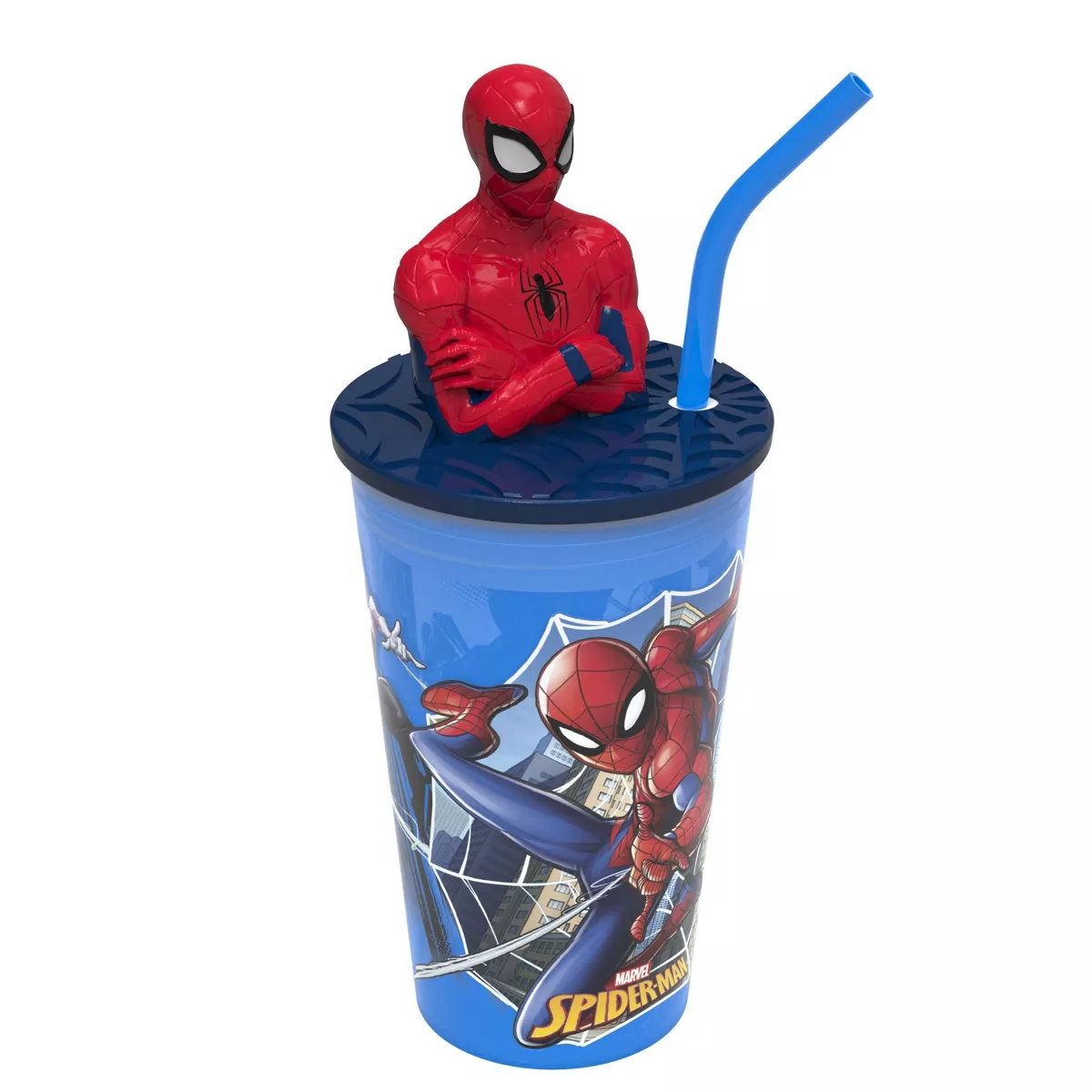 Marvel Spider-Man 2 15oz Plastic Funtastic Straw Tumbler - Zak Designs