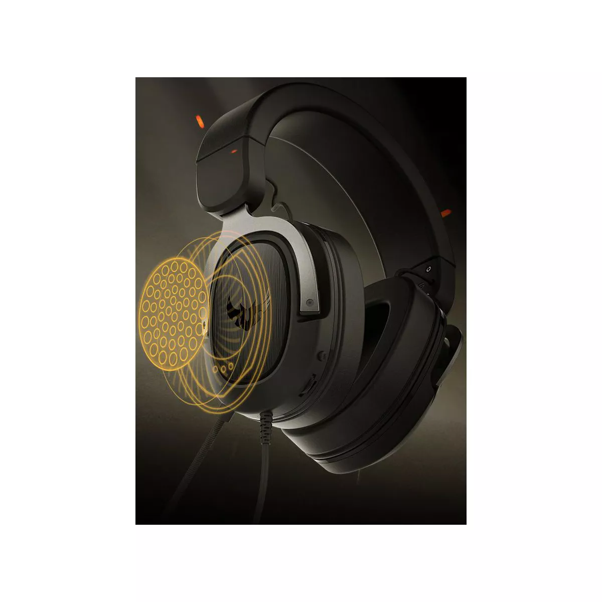 TUF Gaming H3 Gaming Headset - Stereo - Mini-phone - Wired - 32 Ohm - 20 Hz - 20 kHz - Over-the-head - Binaural - Circumaural - 4.27 ft Cable