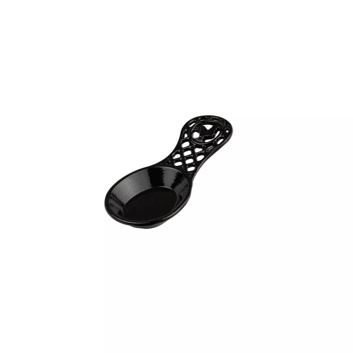 Home Basics Cast Iron Rooster Spoon Rest, Black