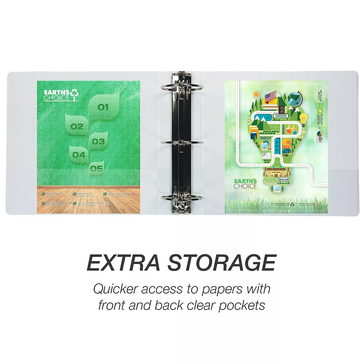 Samsill® Biobased Economy Round Ring View Binders 3 Rings 4