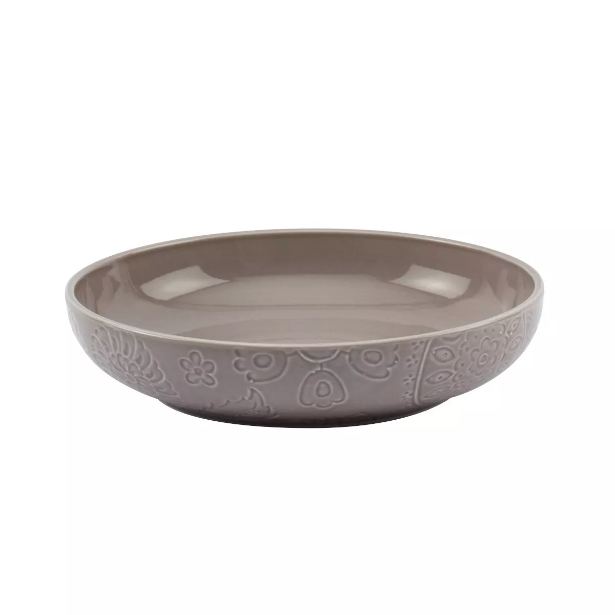 20pc Stoneware Embossed Sophia Dinnerware Set Gray - Tabletops Gallery